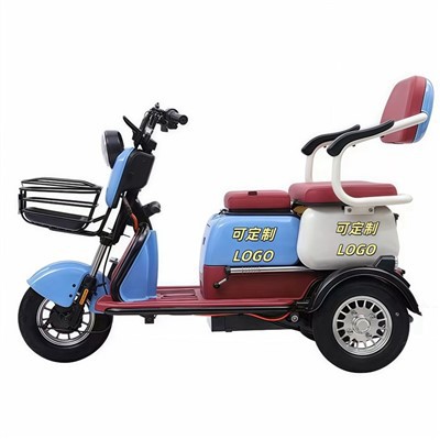 600W 800W Trydan Treisicl Trydan Sgwteri Bach Tri-sedd Treisicl Trydan Addasadwy 2 Berson Tricycle